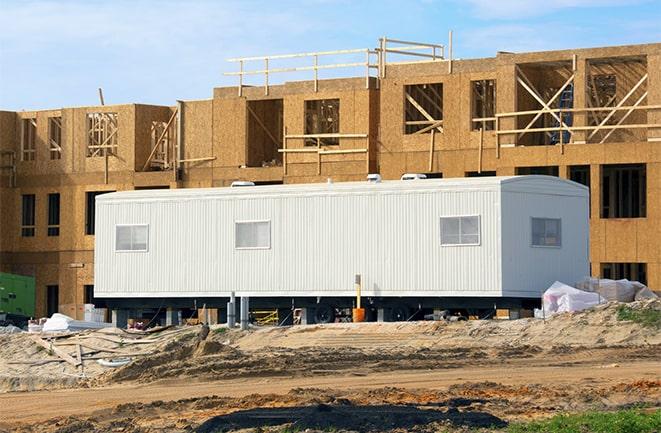 industrial office trailers for rent on a job site in Auberry